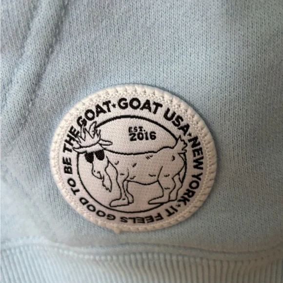 GOAT USA Light Blue Hoodie with Embroidered Design - Picture 4 of 5